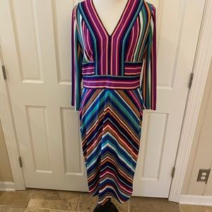 Maggie L Midi Stripe Dress
